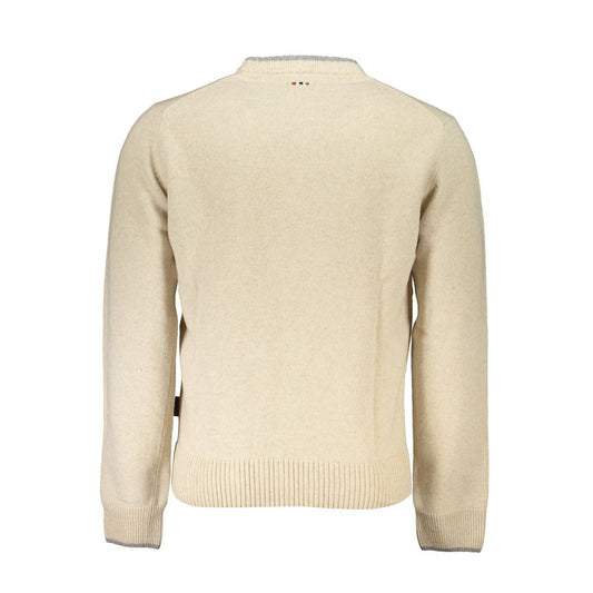 Napapijri Beige Fabric Men Sweater NA-25324-XL