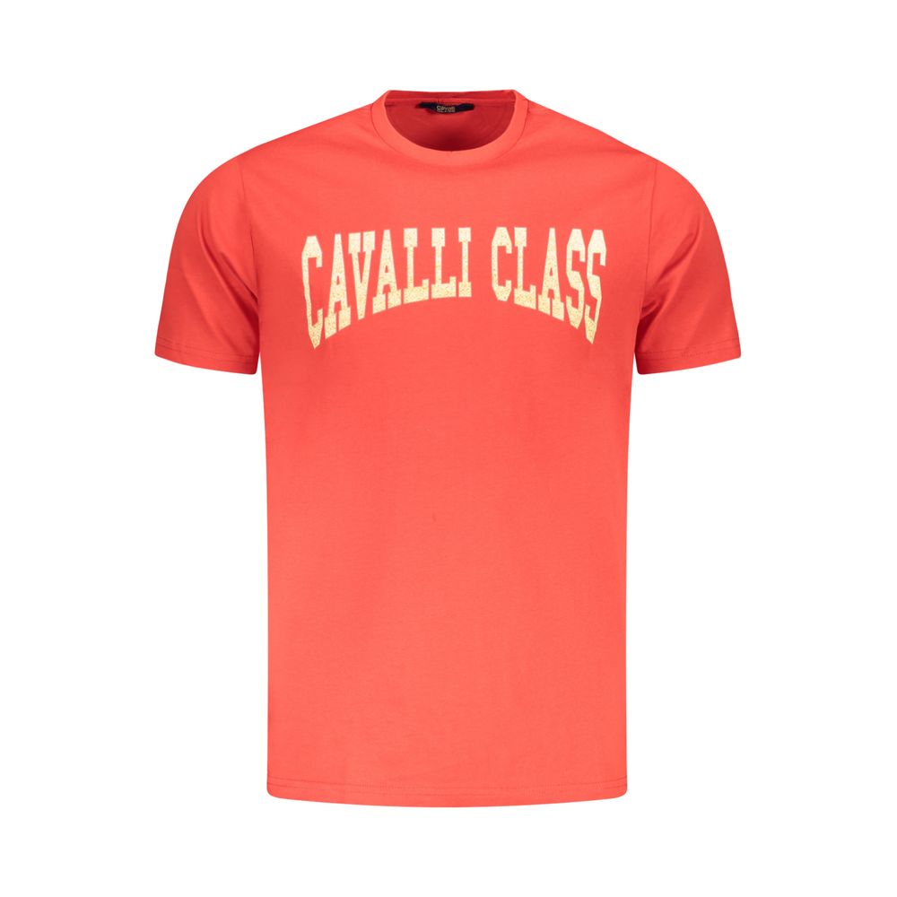 Cavalli Class Red Cotton T-Shirt