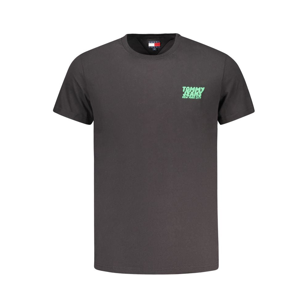 Tommy Hilfiger Black Cotton Men T-Shirt
