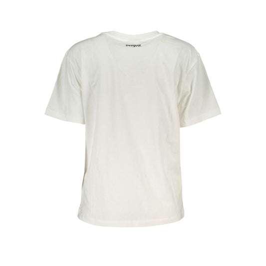 Desigual White Cotton Tops & T-Shirt DE-29215-XS