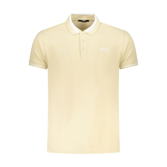 Cavalli Class Beige Cotton Men Polo Shirt CA-36641-M