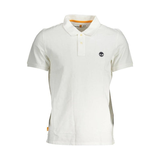 Timberland White Cotton Men Polo Shirt
