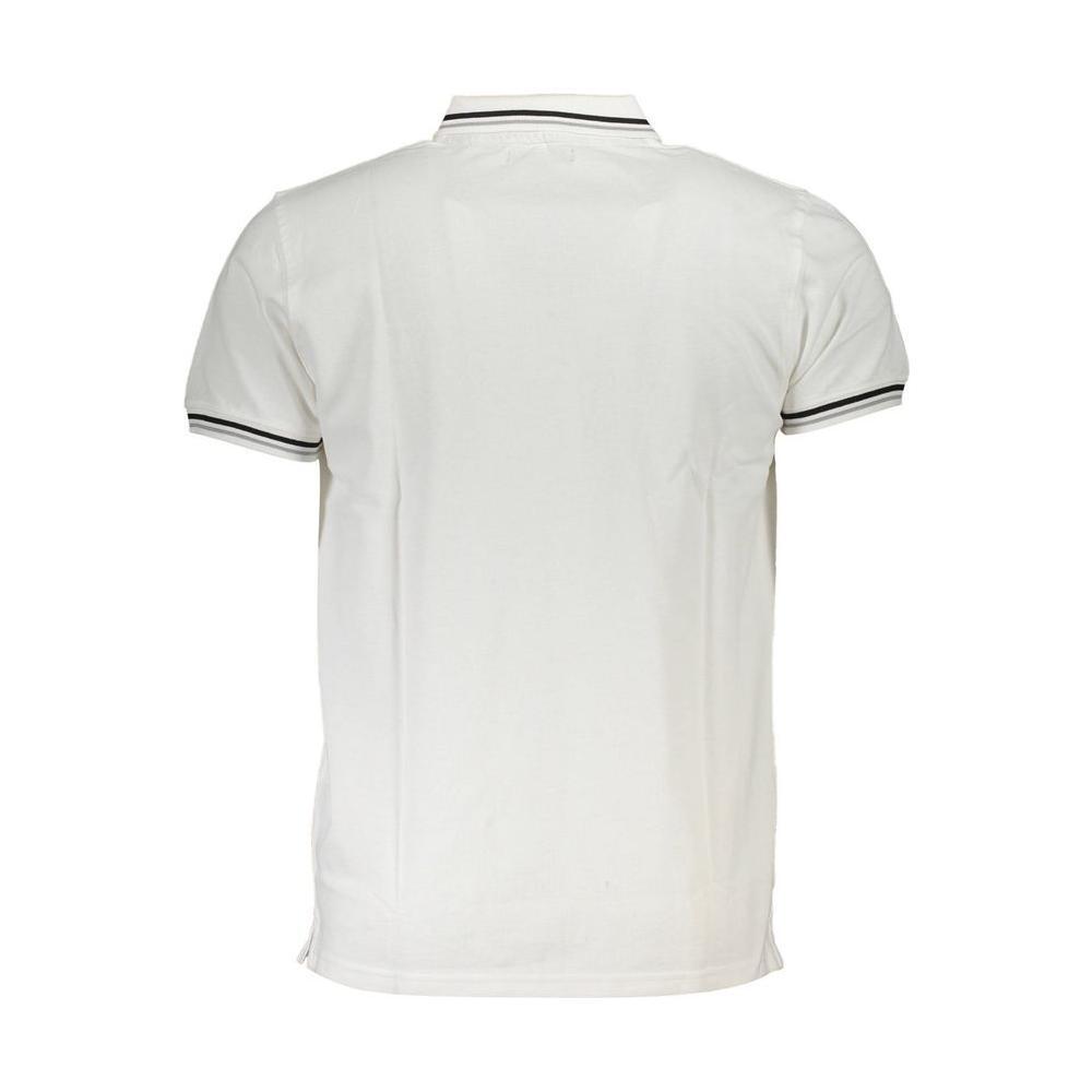 Cavalli Class White Cotton Men Polo Shirt