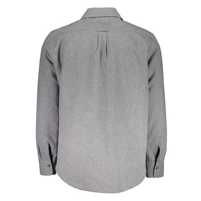 Back view of Gant Brown Cotton Men Shirt showing long sleeves and tailored fit.
