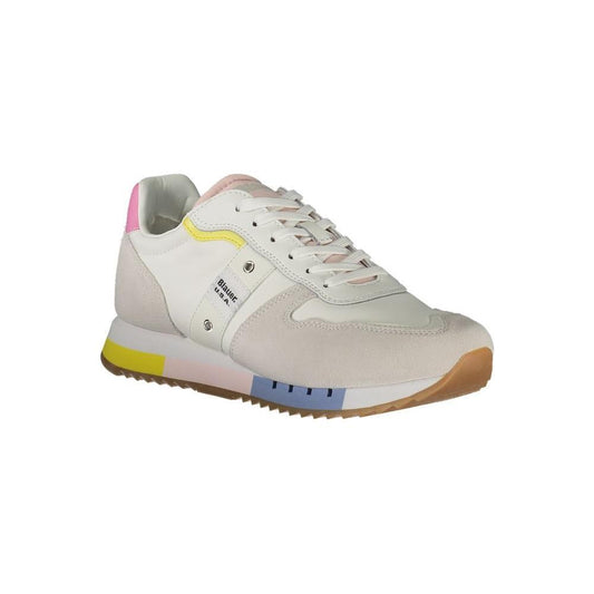 Blauer White Leather Women Sneaker