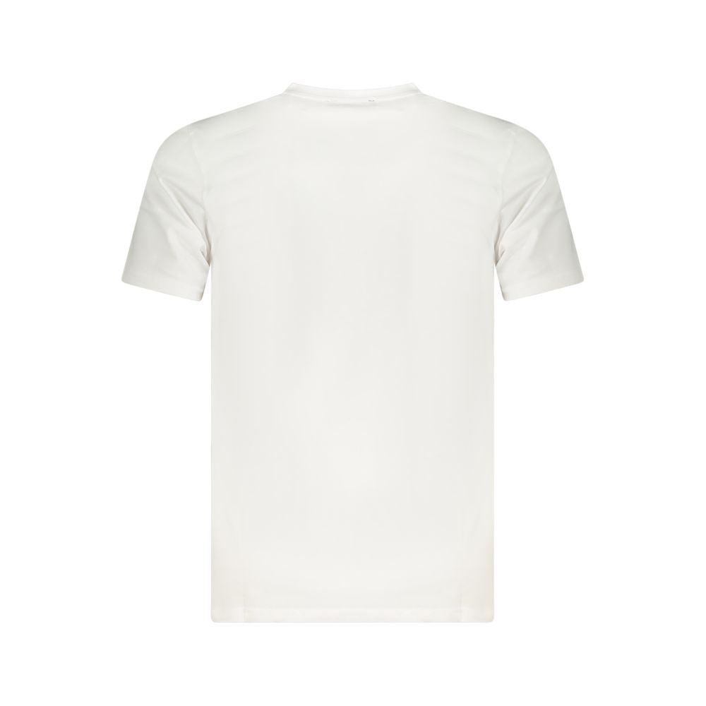 Cavalli Class White Cotton Men T-Shirt back view showcasing premium fabric and iconic design.