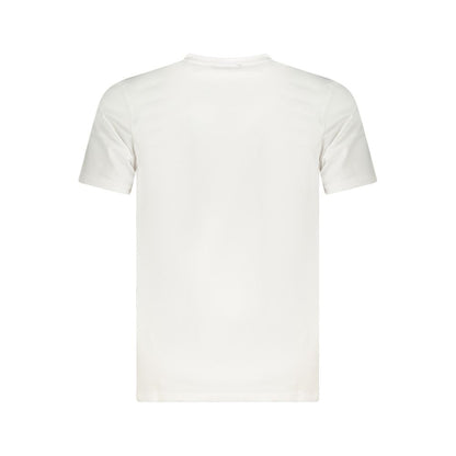 Cavalli Class White Cotton Men T-Shirt back view showcasing premium fabric and iconic design.