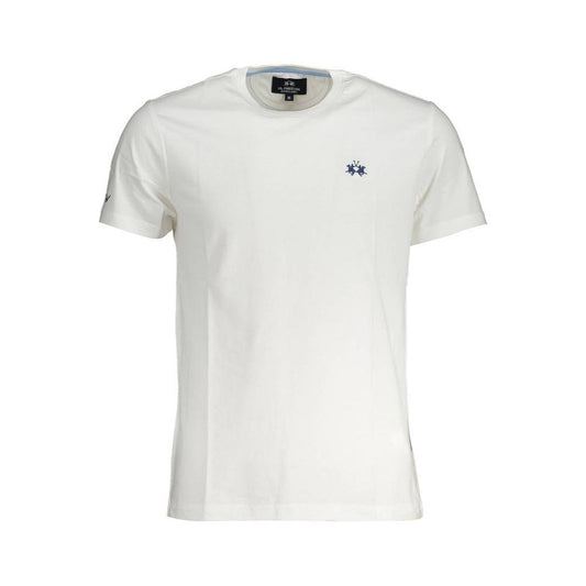 La Martina White Cotton Men T-Shirt