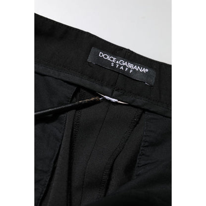 Dolce & Gabbana Black High Waisted Tapered STAFF Pants