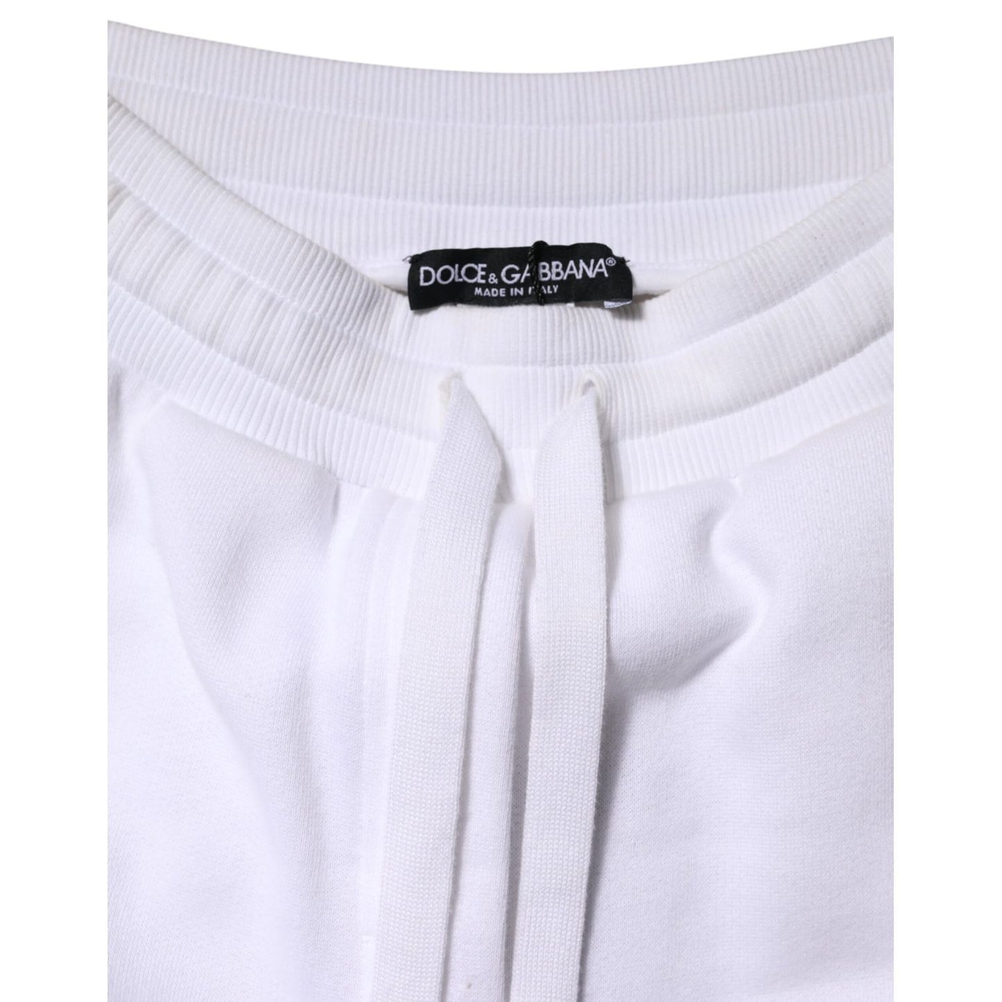 Dolce & Gabbana White Cotton Stretch Jogger Sweatpants Pants