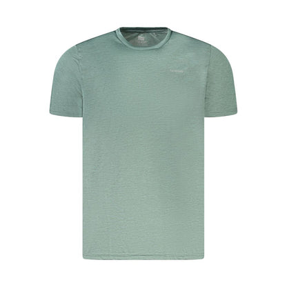 Norway 1963 Green Polyester T-Shirt, short sleeve crew neck with logo, ultra-light and breathable recycled materials.