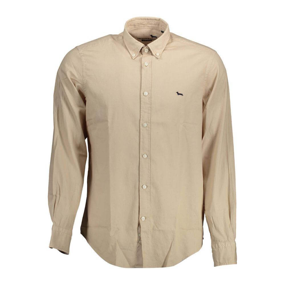 Harmont & Blaine Beige Cotton Men Shirt