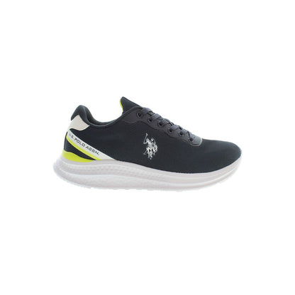 U.S. POLO ASSN. Blue Polyester Men Sneaker with logo, smart-casual sporty shoes, bold design, comfortable fit for modern style