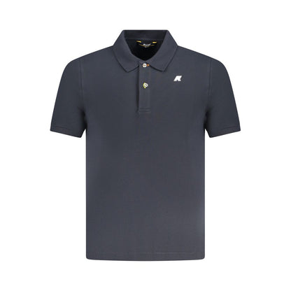 K-WAY Blue Cotton Polo Shirt with short sleeves, two buttons, and logo application. Ideal apparel for casual style.
