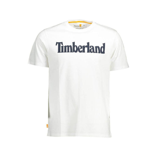 Timberland White Cotton Men T-Shirt
