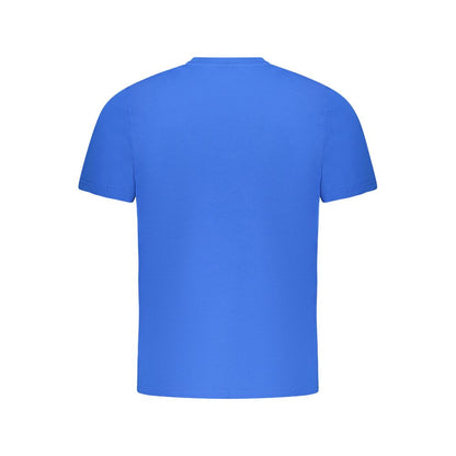 North Sails Blue Cotton Men T-Shirt showing back view