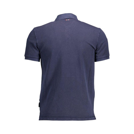 Napapijri Blue Cotton Men Polo Shirt