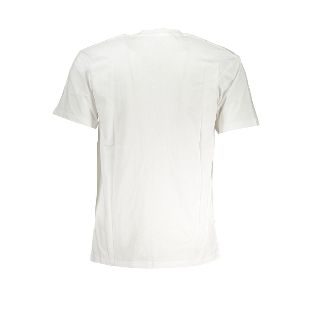 Back view of Vans White Cotton Men T-Shirt showcasing simple and timeless design.