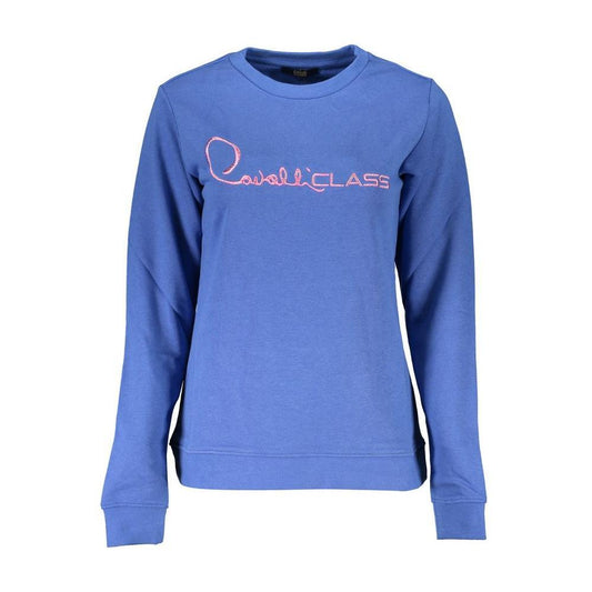 Cavalli Class Blue Cotton Sweater