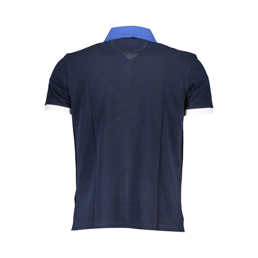 La Martina Blue Cotton Mens Polo Shirt