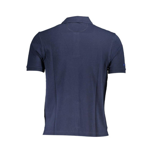La Martina Blue Cotton Men Polo Shirt