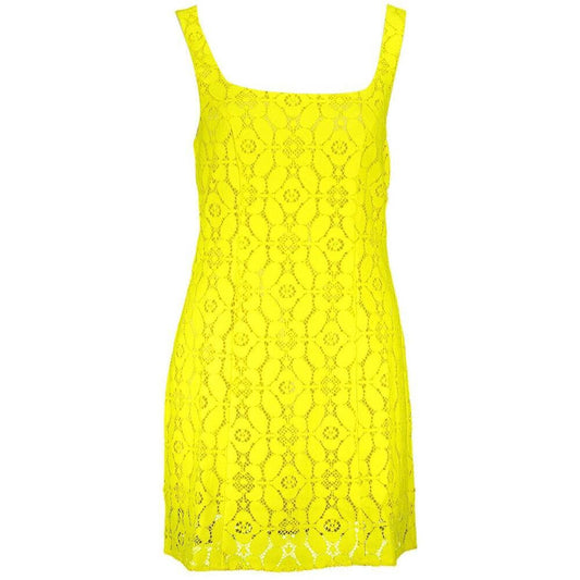 Desigual Yellow Polyester Women Sleeveless Dress DE-18729-M