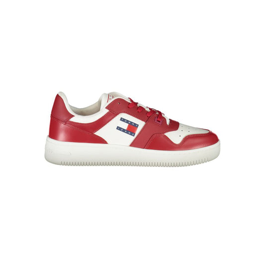 Tommy Hilfiger Red Polyester Sneaker