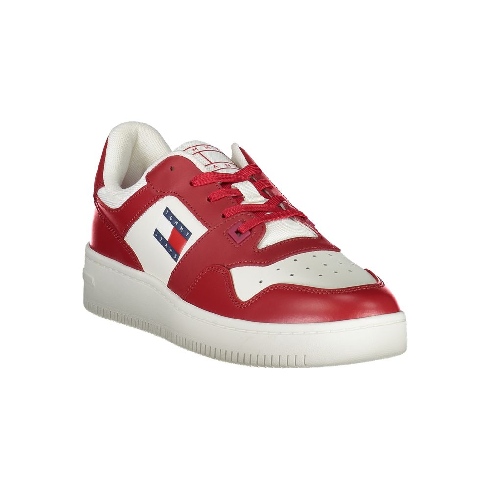 Tommy Hilfiger Red Polyester Sneaker