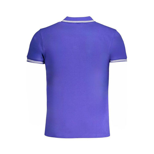 Cavalli Class Blue Cotton Polo Shirt