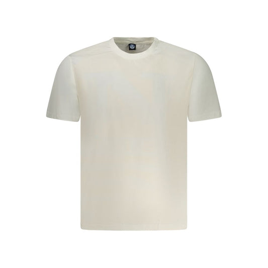 North Sails White Cotton Men T-Shirt with crew neck and logo