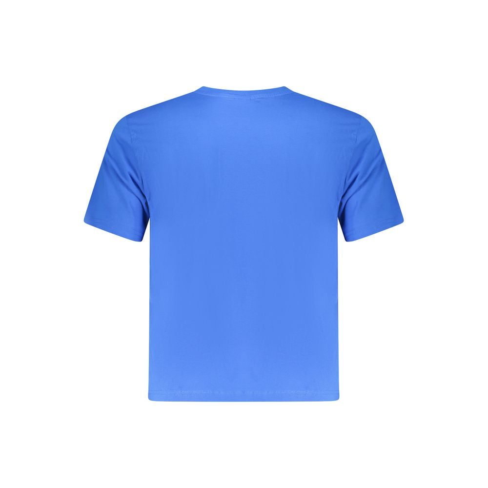 Back view of North Sails Blue Cotton Men T-Shirt with short sleeves and crew neck design.