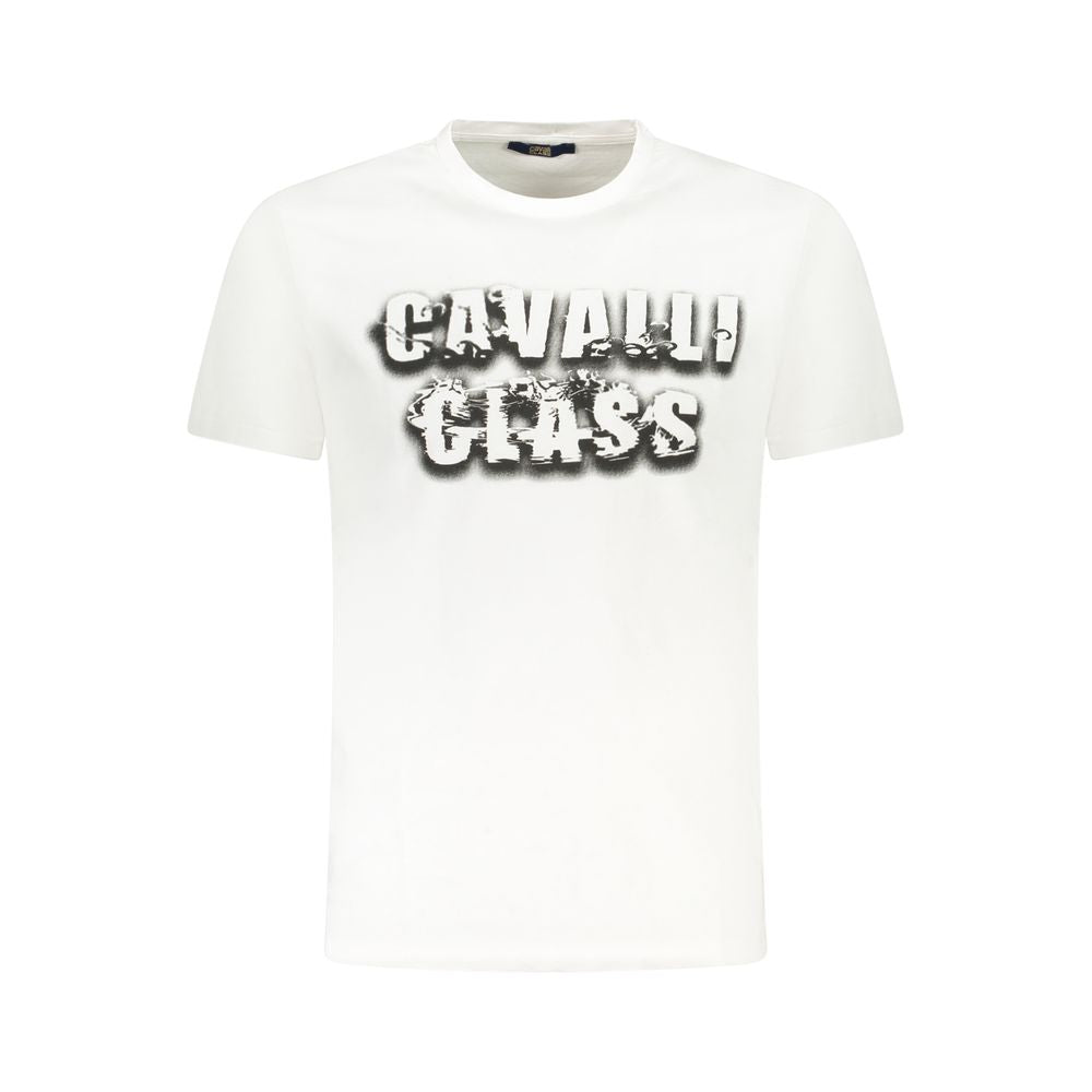 Cavalli Class White Cotton T-Shirt