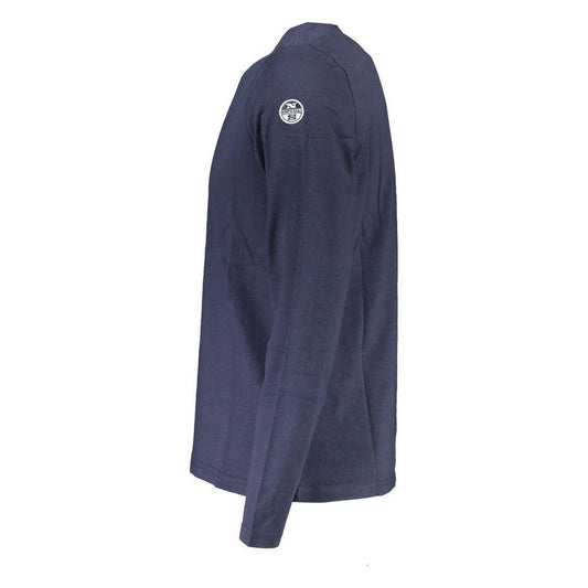North Sails Blue Cotton Men T-Shirt