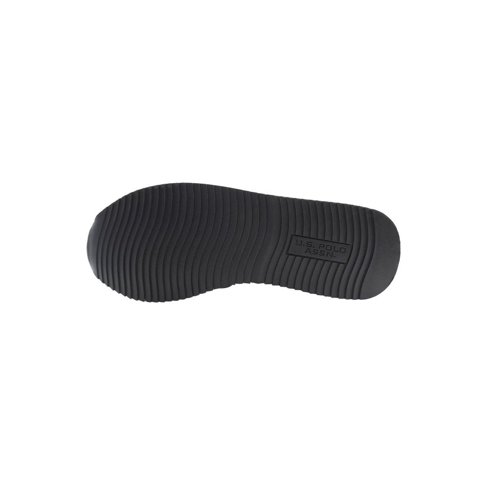 U.S. POLO ASSN. Black Polyester Men Sneaker sole view; durable and stylish footwear.