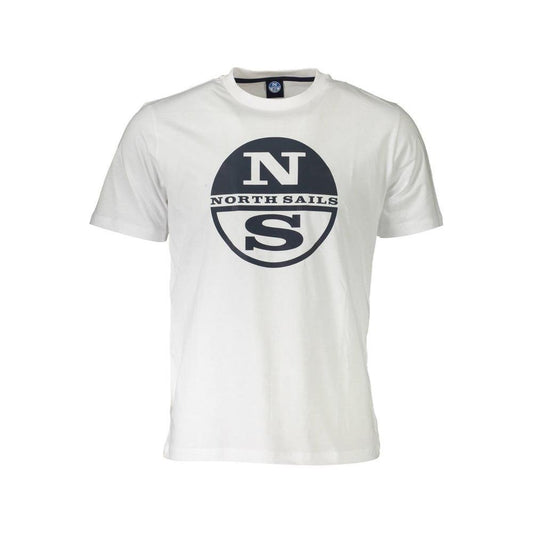 North Sails White Cotton Men T-Shirt
