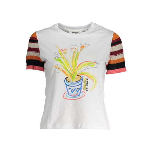 Desigual White Cotton Women Top DE-37349-M