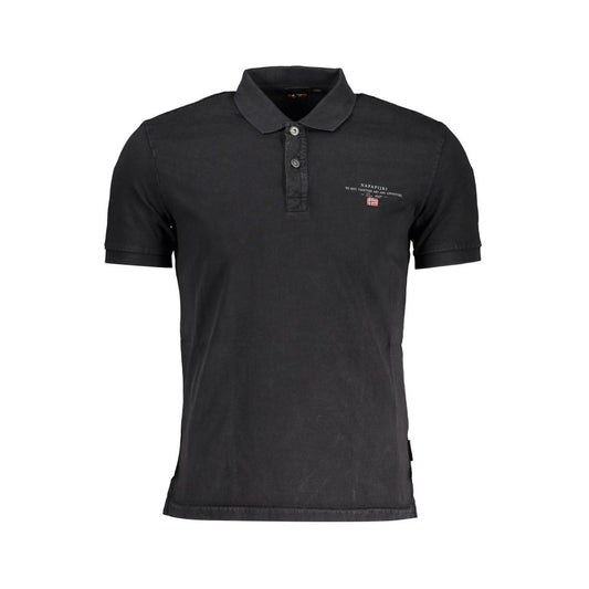 Napapijri Black Cotton Polo Shirt