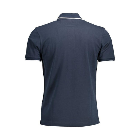 La Martina Blue Cotton Men Polo Shirt
