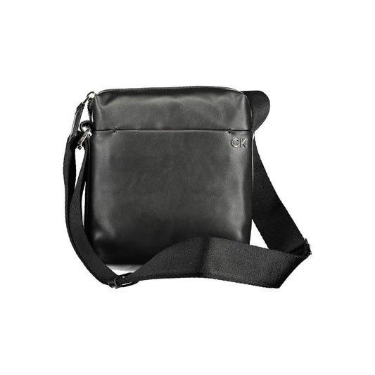 Calvin Klein Black Polyester Men Shoulder Bag with adjustable strap and eco-friendly design