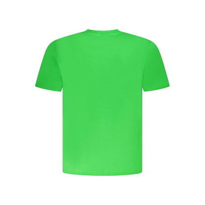North Sails Green Cotton Men T-Shirt with short sleeves and classic crew neck, featuring iconic logo on comfortable high-quality cotton fabric.