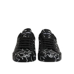 Dolce & Gabbana Black White Stars Low Top Men Sneakers Shoes