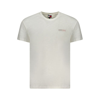 Tommy Hilfiger White Cotton Men T-Shirt
