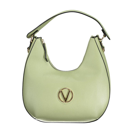 Mario Valentino Green Polyethylene Handbag with shoulder handle, adjustable straps, internal pocket, and zip closure.