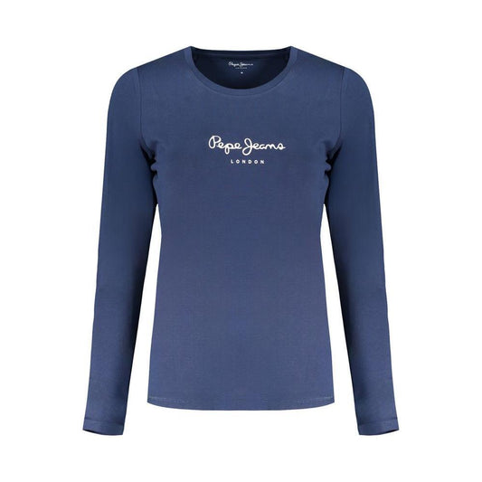 Pepe Jeans Blue Cotton Tops & T-Shirt
