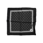 Dolce & Gabbana Black White Printed Silk Square Foulard Scarf