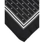 Dolce & Gabbana Black White Printed Silk Square Foulard Scarf