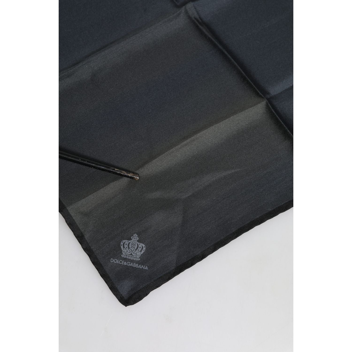 Dolce & Gabbana Blue DG Crown Silk Square Men Foulard Scarf