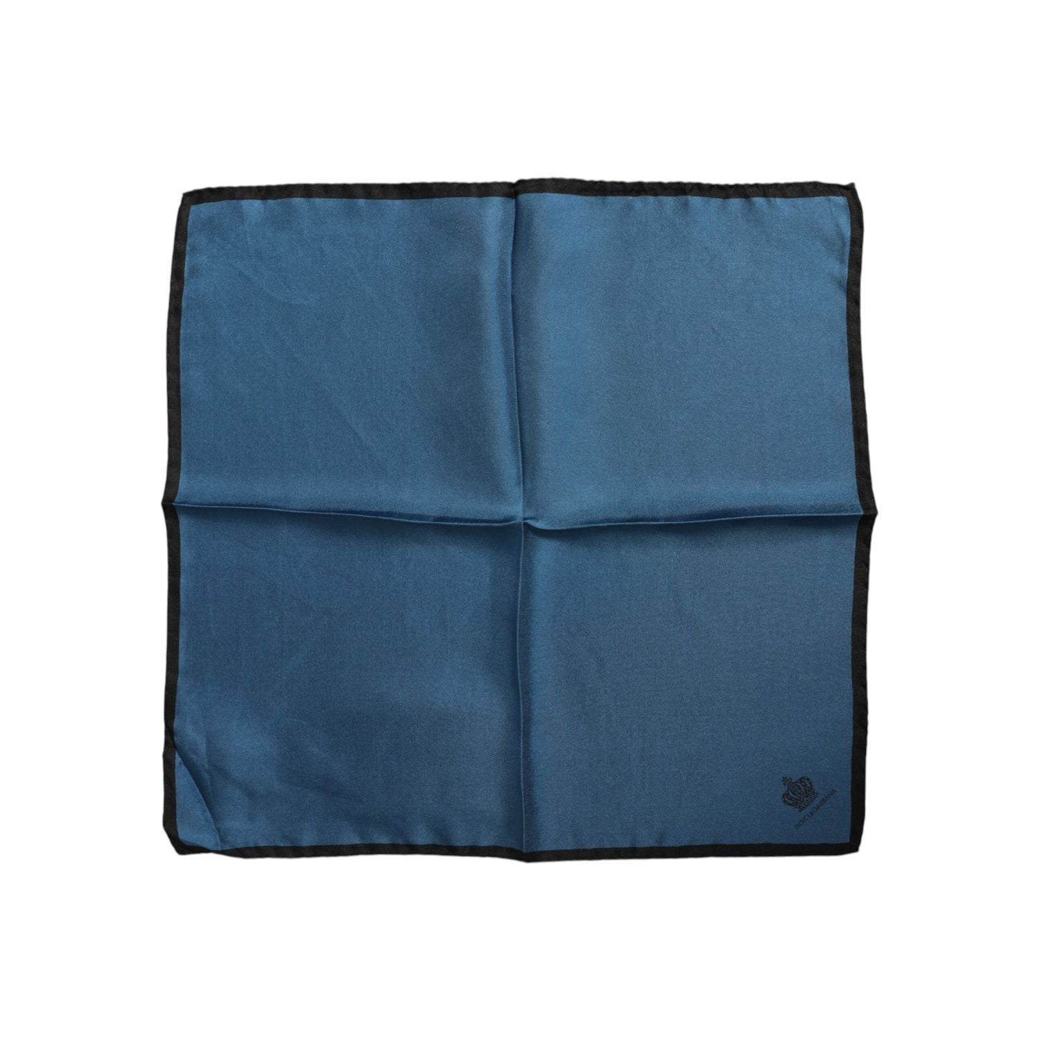 Dolce & Gabbana Blue DG Crown Silk Square Men Foulard Scarf