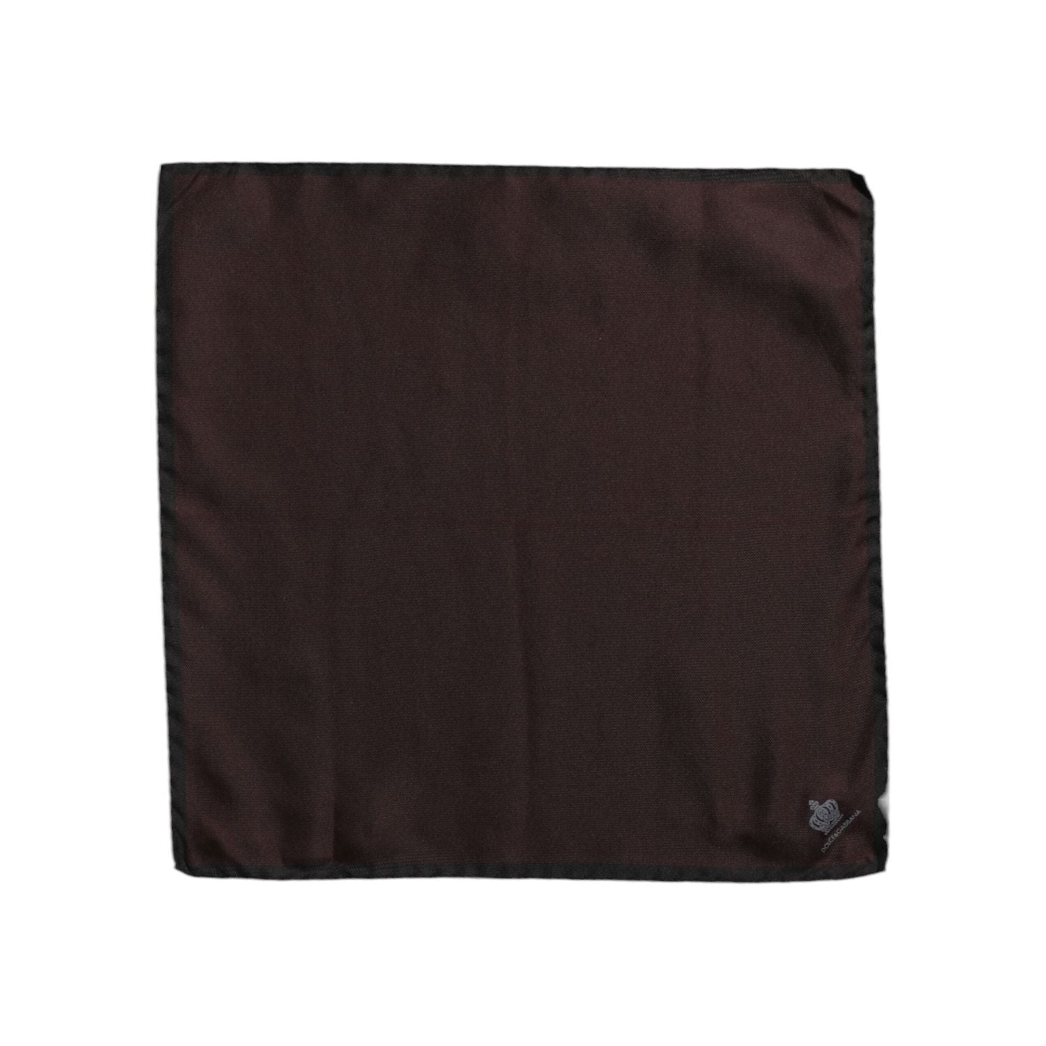 Dolce & Gabbana Brown DG Crown Silk Square Men Foulard Scarf