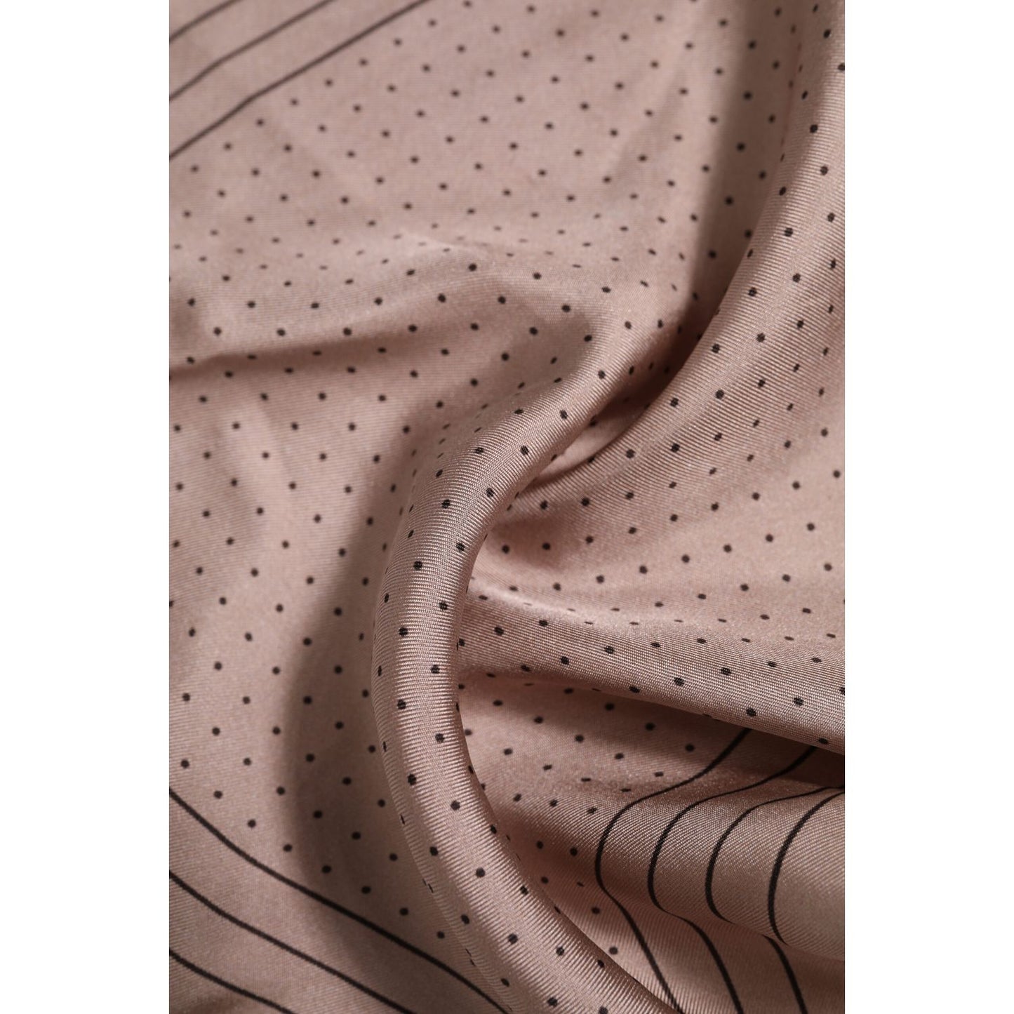 Dolce & Gabbana Beige Dotted Silk Square Men Foulard Scarf